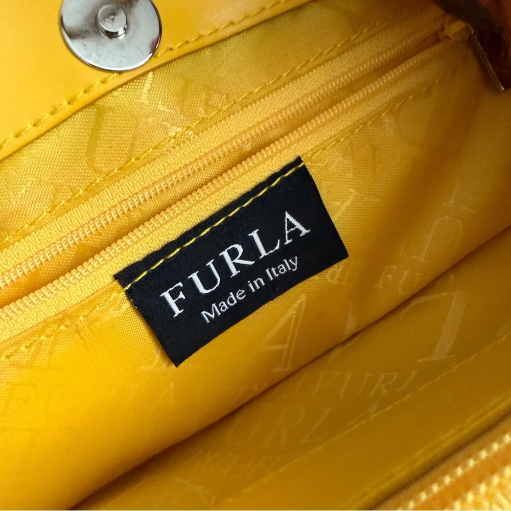 Furla Mini Tote Bag in Bright Yellow - Picture 10 of 13
